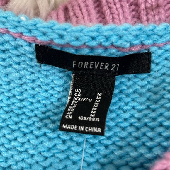 Forever 21 Colorblock Sweater Vest Size Medium NEW - Picture 4 of 7